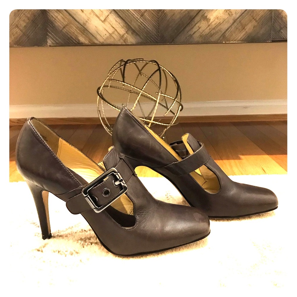 Italian Leather Dark Brown Heels